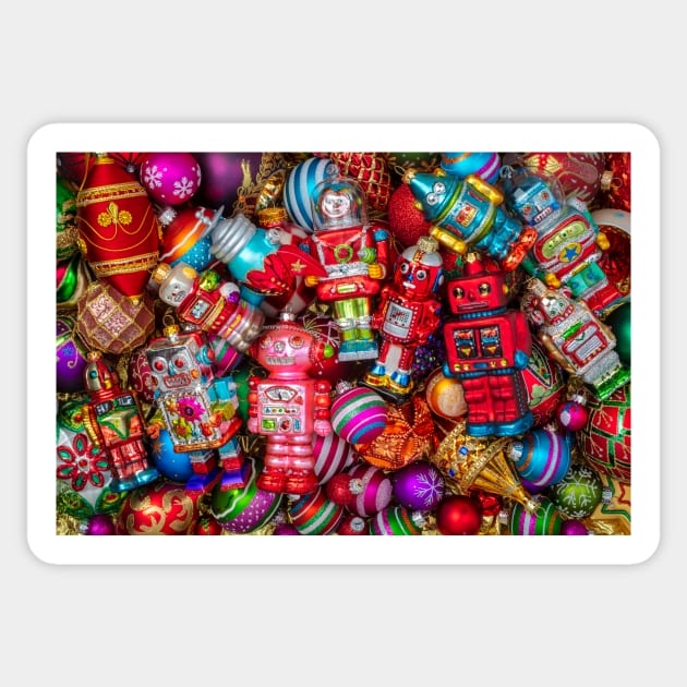 Toy Robots Christmas Ornaments Sticker by photogarry